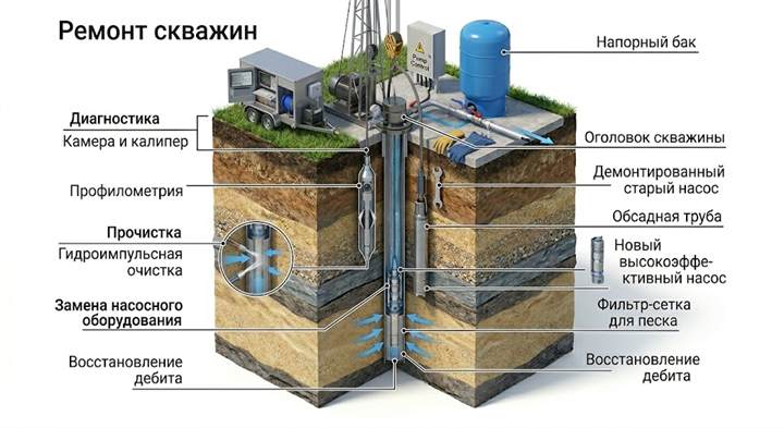 Ремонт скважин в Ртищеве